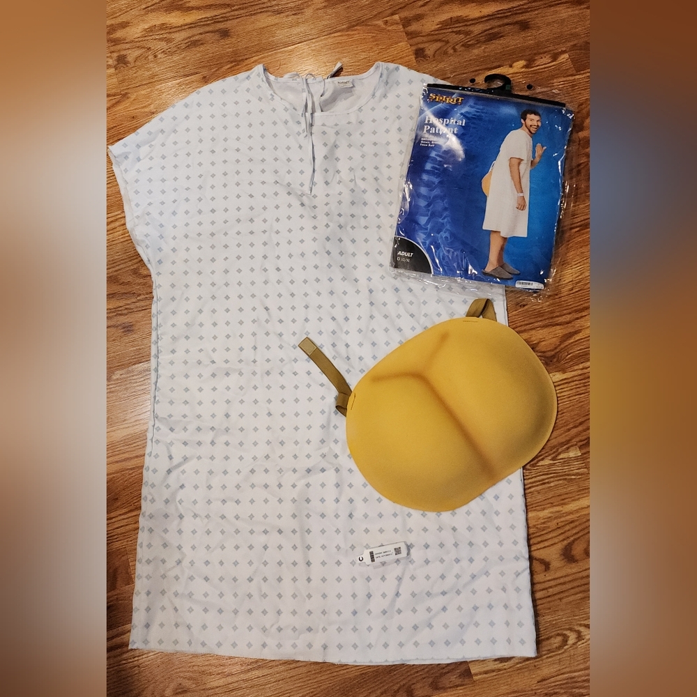Hilarious Halloween Costume Hospital Patient (Gown With Faux Butt) Adult L/XL